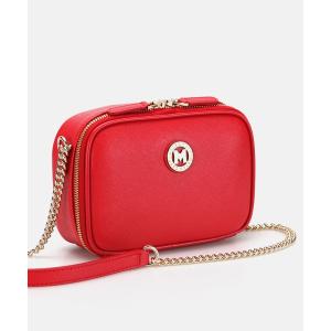 ショルダーバッグ バッグ レザー ミニカメラバッグ クロスボディバッグ - レッド レディース