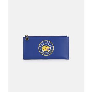 長財布 財布 RUBY TAYLOR Collaboration レオパードプリント レザーロングウォレット - ブルー レディース
