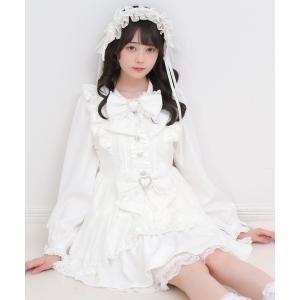 ワンピース レースカシュクールフリルワンピース