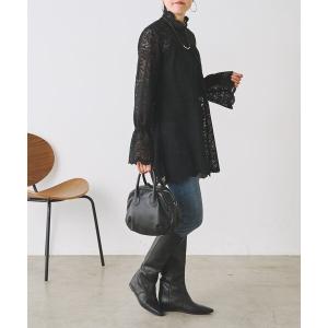 ブラウス シャツ コットンレースチュニック レディース