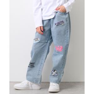 パンツ MIXロゴデニムカーブパンツ キッズ 子供服 女の子