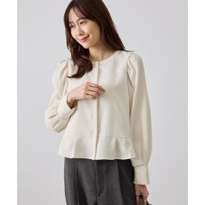 ノーカラージャケット（レディースシャツ、ブラウス）｜トップス