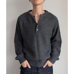 セーター ニット Heavy Pique Henry Neck Knit / 鬼鹿の子ヘンリーネックニット メンズ レディース