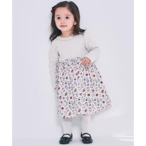 ワンピース 花柄ドッキングワンピース キッズ 子...の商品画像