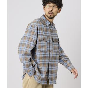 シャツ モールチェックシャツジャケット メンズ