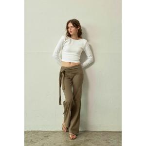パンツ Tie Waist Flared Pants /ウエストリボンフレアパンツ レディース