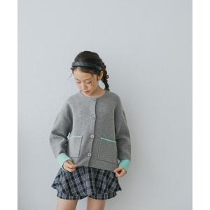 カーディガン メルティ配色クルーカーディガン/1054521 キッズ 子供服 女の子
