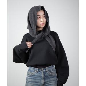 ストール マフラー Hooded Cashmere-Blend Wool Stole / Scarf / カシミヤ混ウールニットストール＆フーディー レディース