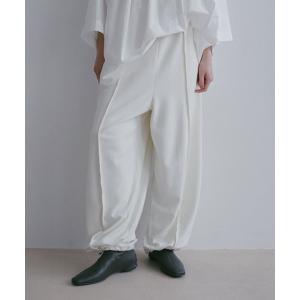 ワイドパンツ パンツ パイルピンタックワイドパンツ レディース