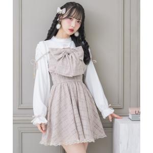 ワンピース 「サイズ展開あり」リボンデザインワンピース