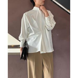 ブラウス シャツ Tuck point wide shirt(タック ポイント ワイド シャツ) レディース