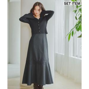 ワンピース 「セットアイテム」レースキャミワンピースカーデSET 1087791
