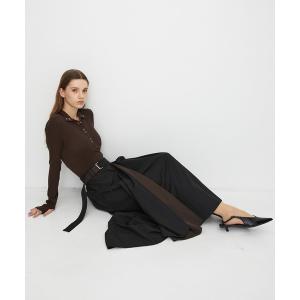 ロング スカート 「新作｜ZOZO限定カラー」ステップラップフレアスカート｜秋服/オフィスカジュアル/オケージョン/ウォッシャブル/ストレッチ/UVカット/接…