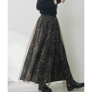 ロング スカート 「2WAY/2サイズ展開」チュールリバーシブルギャザースカート（秋服/冬服）
