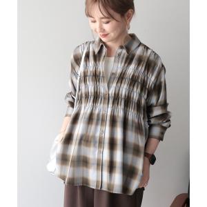 ブラウス シャツ 「イージーケア」チェックシャーリングシャツ レディース