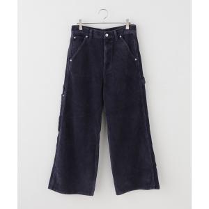 ワイドパンツ パンツ コーデュロイ ダメージコールペインターパンツ レディース