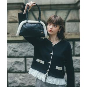 カーディガン マリークワント mary quant 「MARY QUANT×VIS」メタルボタンドッキングカーディガン レディース