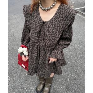 ブラウス シャツ 「2サイズ展開」BIGカラーVネックブラウス/チュニック レディース