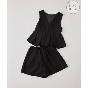 セットアップ 「KIDS/キッズ」ラメツイードペプラムセットアップ/リンクコーデ キッズ 子供服 女の子