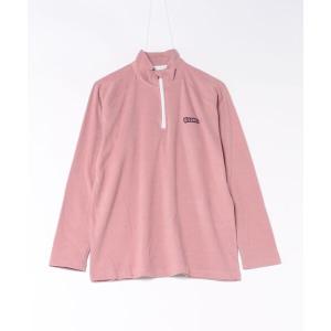 tシャツ 「K-SWISS/ケースイス」マイクロピーチハーフZIPTシャツ レディース