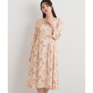 パーティードレス ワンピース 「手洗い可／日本製」花柄ワンピース