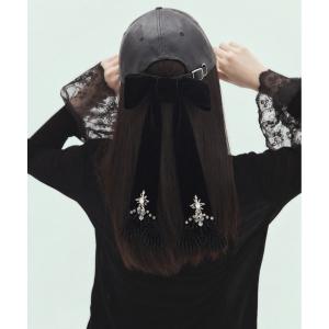 キャップ 帽子 レディース 「tanakadaisuke/タナカダイスケ」「STUDIOUS別注」leather ribbon cap/レザーリボンキャップ レディース