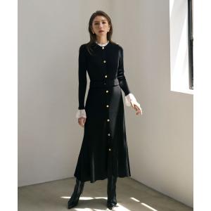 ワンピース 「美香コラボ」レースコンビニットワンピース