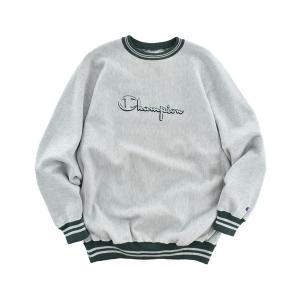 チャンピオン トレーナー スウェット 「USED」90's Champion 刺繍ロゴ 配色リブ リバースウィーブ スウェット USA製 メンズ レディース