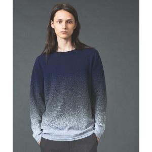セーター ニット グラデーション クルーネックニット メンズ