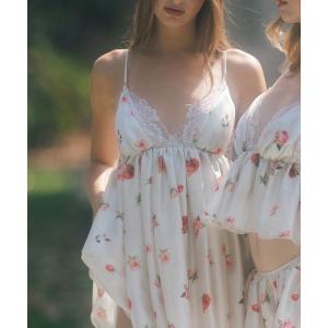 ルームウェア 部屋着 Champagne Rose フラワープリントベビードール レディース