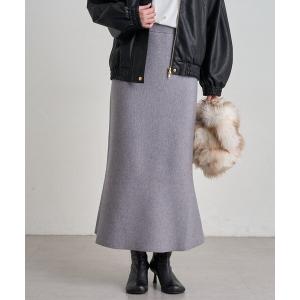 スカート スウェットライクフレアスカート　秋服
