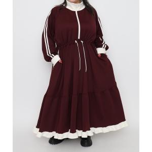ワンピース 「NEW SIZE」フリルジャージワンピース