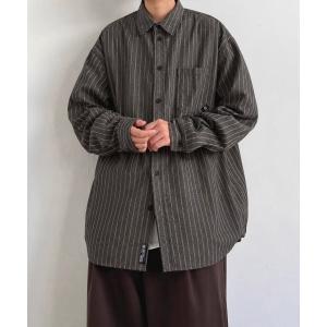 シャツ ストライプ柄シャツ メンズ秋冬シャツ長袖 メンズ