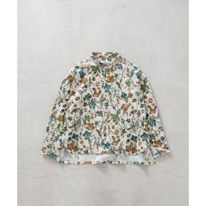 ブラウス シャツ 21Wコール天花柄ptレギュラーシャツ レディース