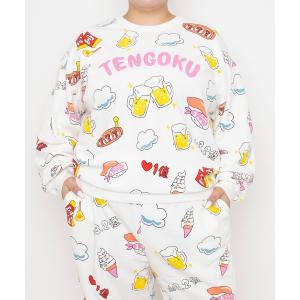 トレーナー スウェット 「NEW SIZE」天国と地獄総柄スウェット レディース メンズ