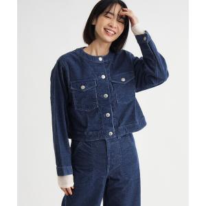 ジャケット テーラードジャケット 「快適ストレッチ」SOMETHING ノーカラージャケット レディース