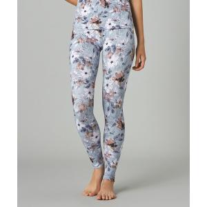 パンツ ラインフラワープリントレギンス レディース
