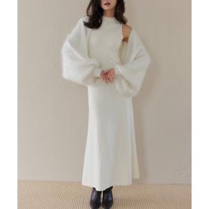 ワンピース ファーライクボレロセットワンピース