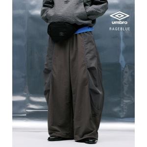 ワイドパンツ パンツ 「umbro/アンブロ」アンブロ/配色ナイロンパンツ メンズ レディース