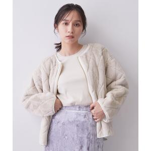 ブルゾン アウター 「リバーシブル」キルティングファーブルゾン「洗濯機OK」 レディース