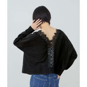 tシャツ バックレースプルオーバー レディース