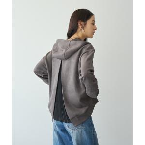 ブルゾン アウター バックプリーツフーディー レディース