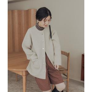 コート アウター ハミルトンウールニットミドルコート レディース