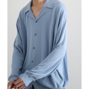 シャツ 「EXCLUSIVE」crepuscule Open collar knit shirt メンズ レディース