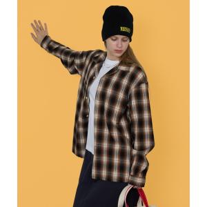 シャツ FIVE BROTHER/ファイブブラザー チェックワンナップシャツ ネルシャツ オンブレチェック オープンカラー カジュアル アメカジ 2026年秋冬 秋服冬服