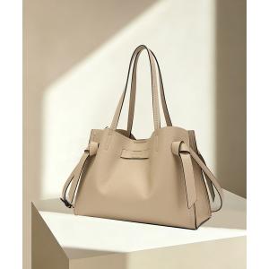 トートバッグ 「MERCURYDUO/マーキュリーデュオ」リボンデザイン　シュリンク両アオリポケットトートバッグ　ミディアム（A4サイズ収納可能） レディース