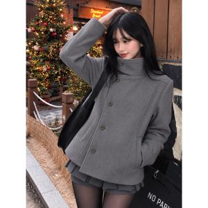 ピーコート pコート HALEY PESCA/スタンドカラーミドルコート レディース