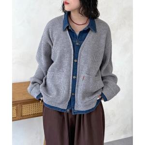 カーディガン デニム切替ニットカーデ メンズ レディース