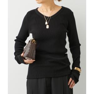 tシャツ Co/Ca Rib Vネック Tシャツ レディース