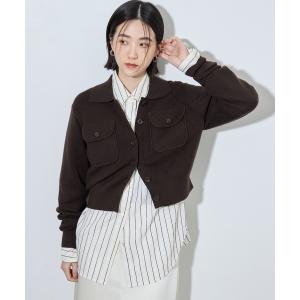 カーディガン 「定番」コットンカシミヤポケットカーディガン レディース